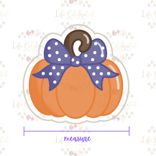 Pumpkin with Bow Cookie Cutter