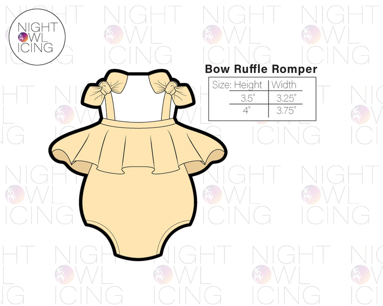 Bow Ruffle Romper Cookie Cutter