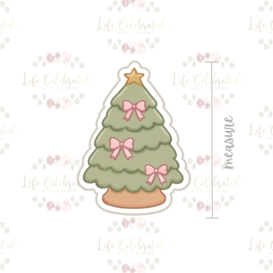 Bow Christmas Tree Cookie Cutter