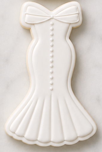 Off-the-Shoulder Wedding Dress Cookie Cutter
