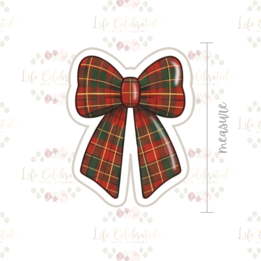 Classic Plaid Bow Cookie Cutter