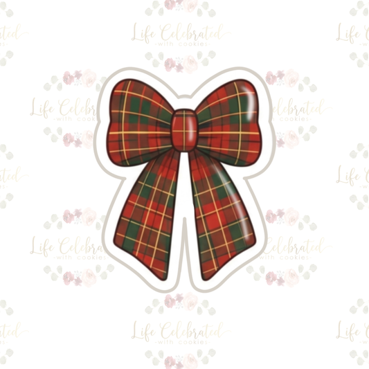 Classic Plaid Bow Cookie Cutter