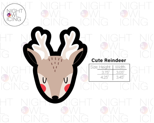 Cute Reindeer Cookie Cutter