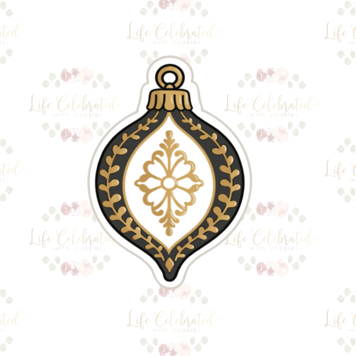 Damask Ornament Cookie Cutter