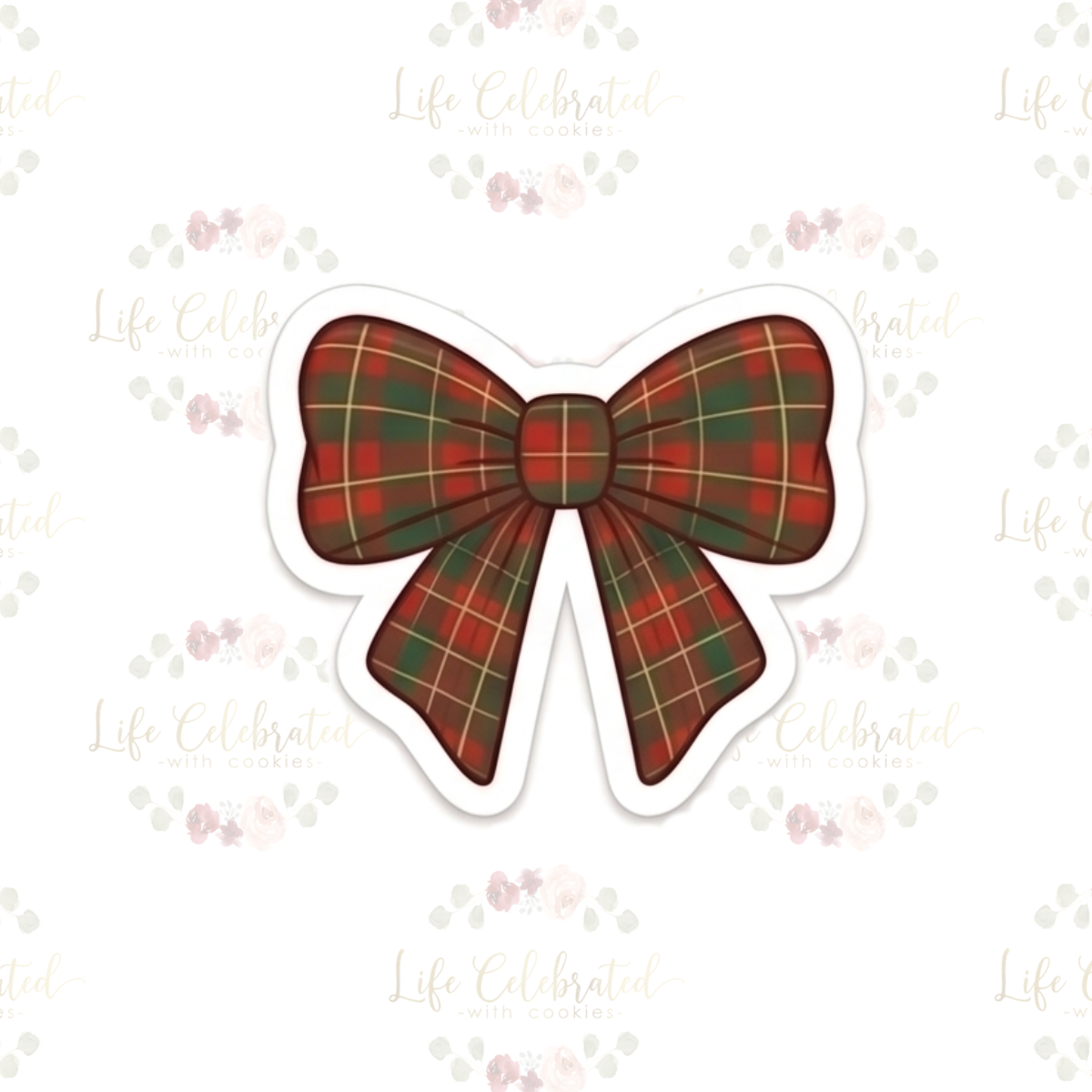 Double Plaid Bow Cookie Cutter