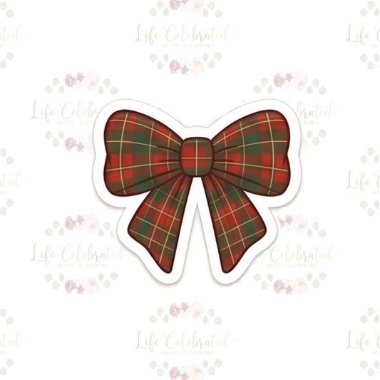 Double Plaid Bow Cookie Cutter