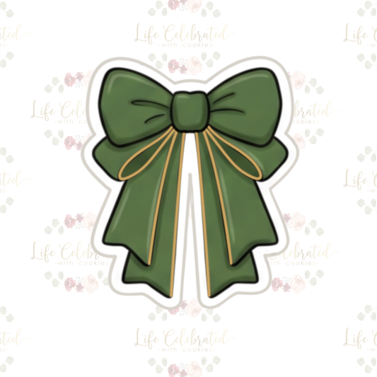 Emerald Bow Cookie Cutter