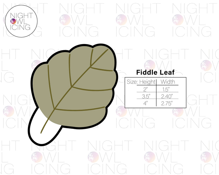 Fiddle Leaf Cookie Cutter