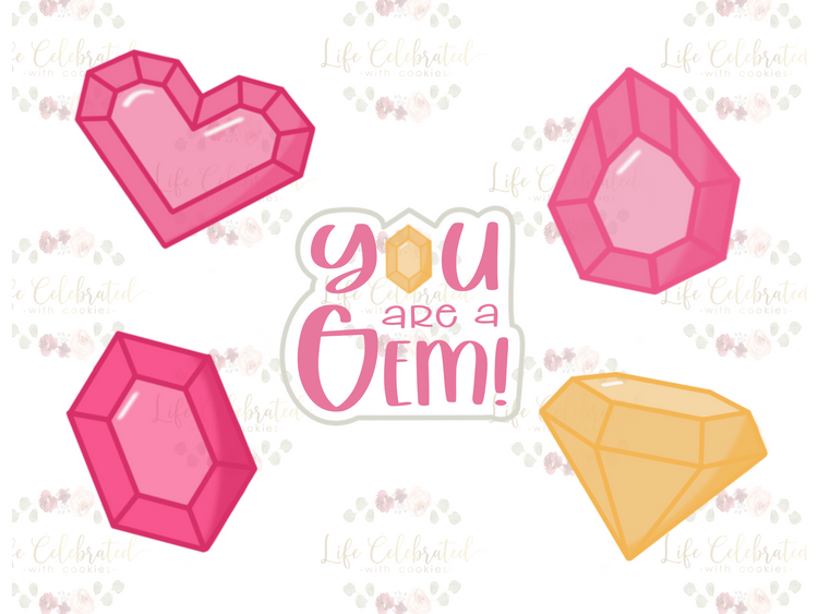 "You are a Gem!" Plaque Cookie Cutter