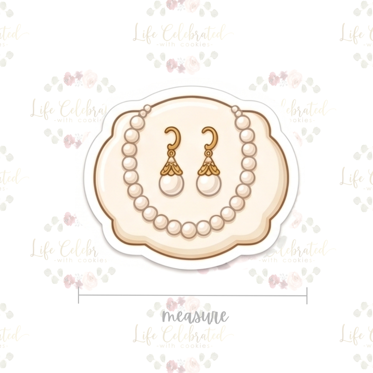 Pearl Necklace & Earrings Cookie Cutter