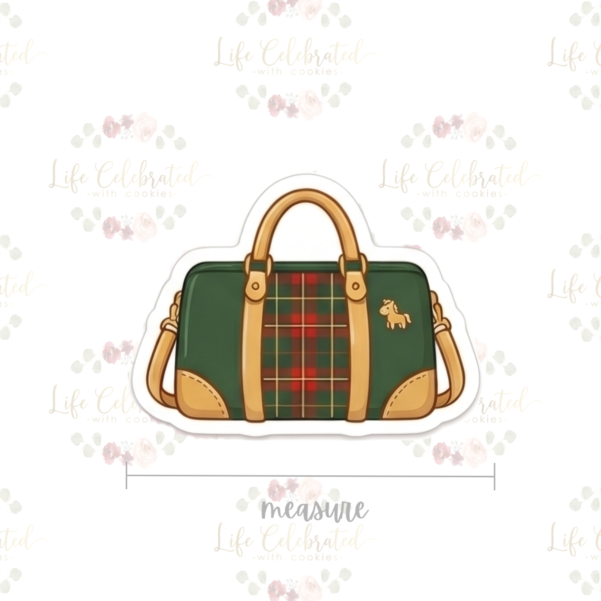 Plaid Duffle Bag Cookie Cutter