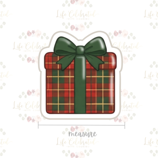 Plaid Gift Box Cookie Cutter