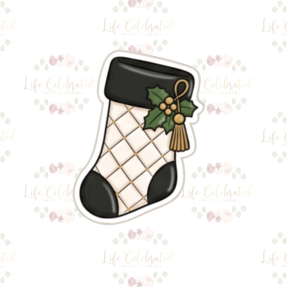 Quilted Stocking Cookie Cutter