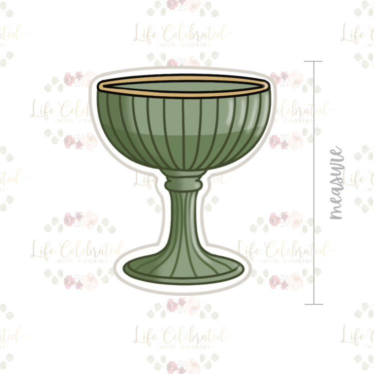 Vintage Champagne Glass Cookie Cutter