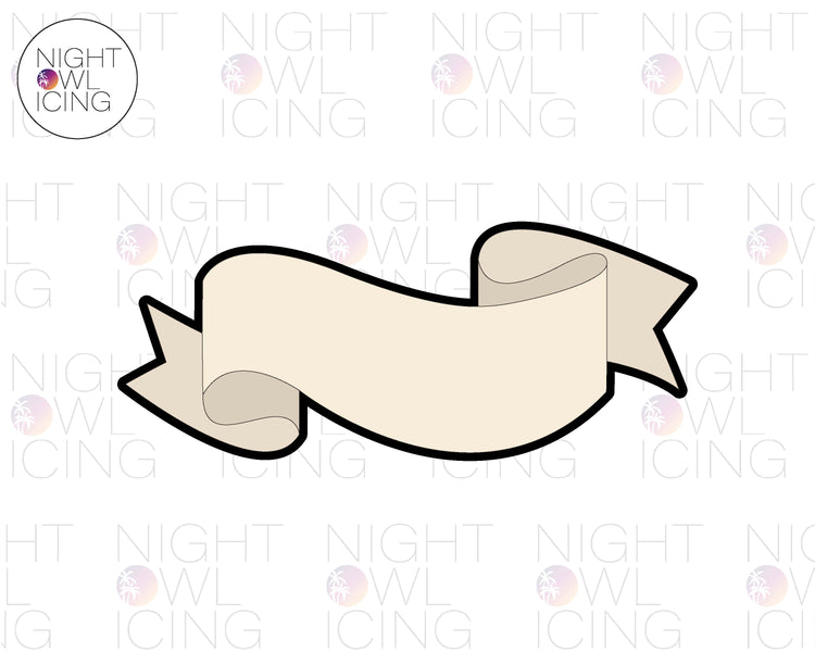 Waving Banner Cookie Cutter