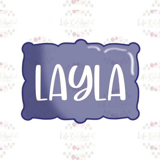 Layla Plaque Cookie Cutter