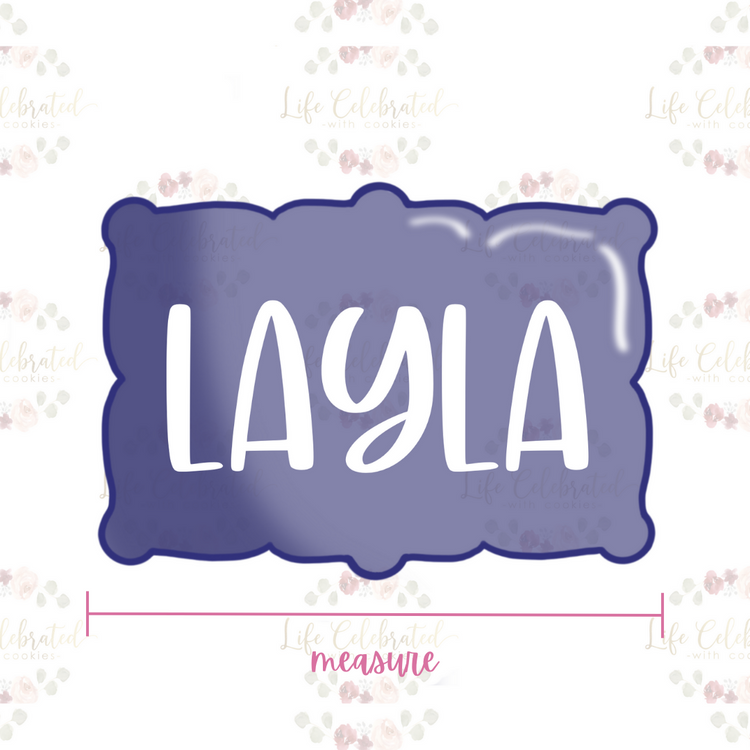 Layla Plaque Cookie Cutter