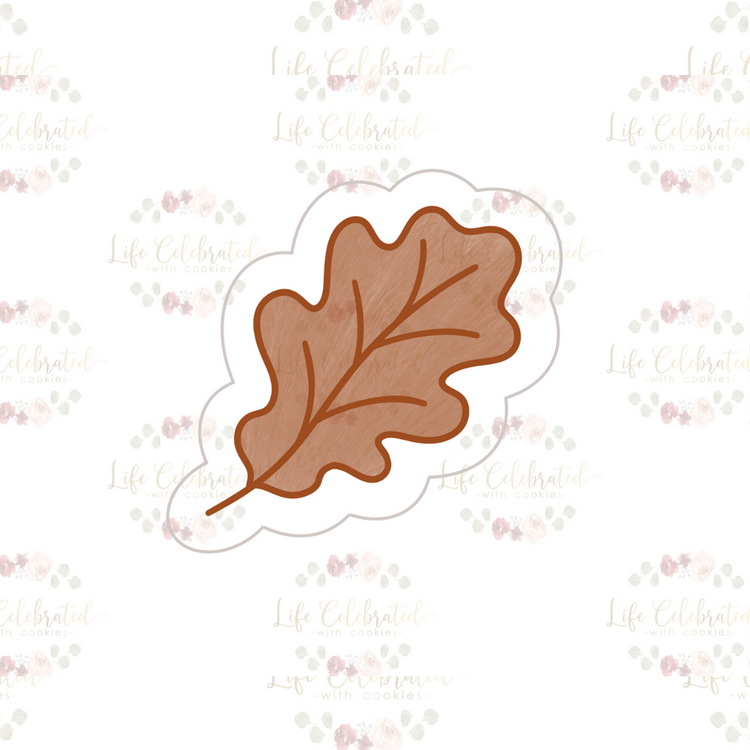 MISPRINT - 4" English Oak Leaf Cookie Cutter