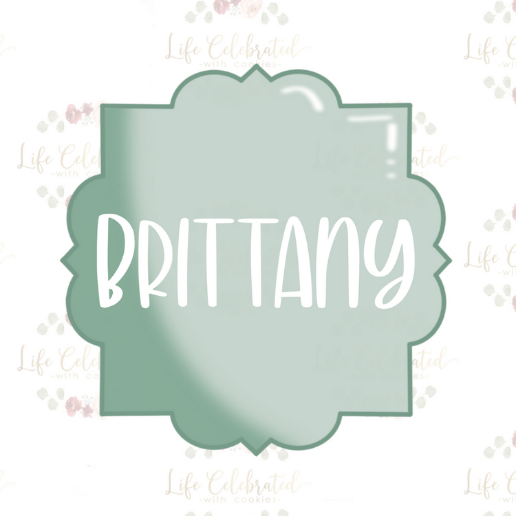 Brittany Plaque Cookie Cutter