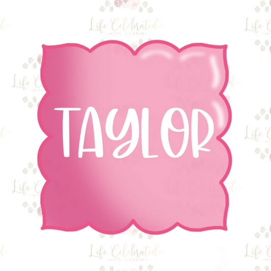 Taylor Plaque Cookie Cutter