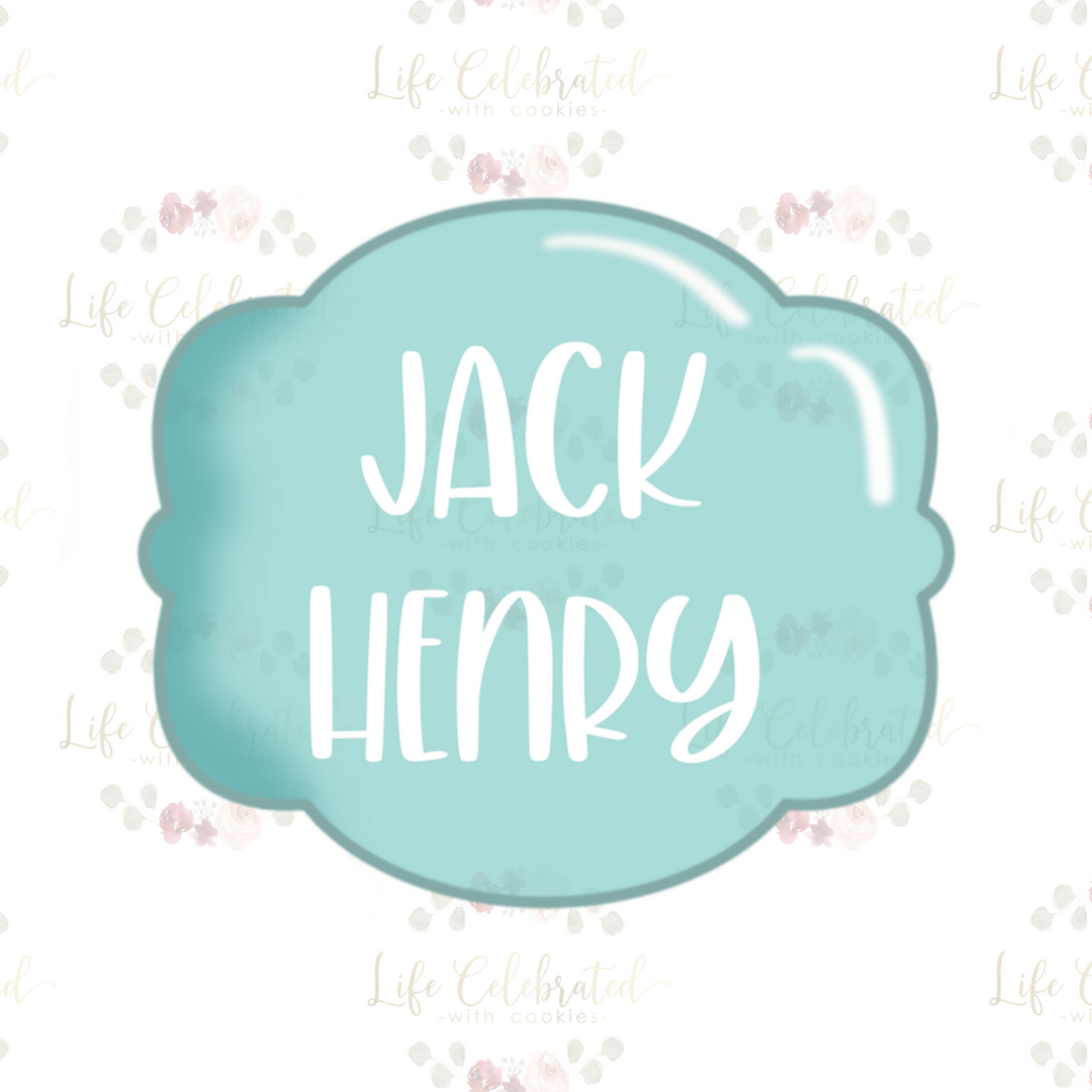 Jack Henry Plaque Cookie Cutter