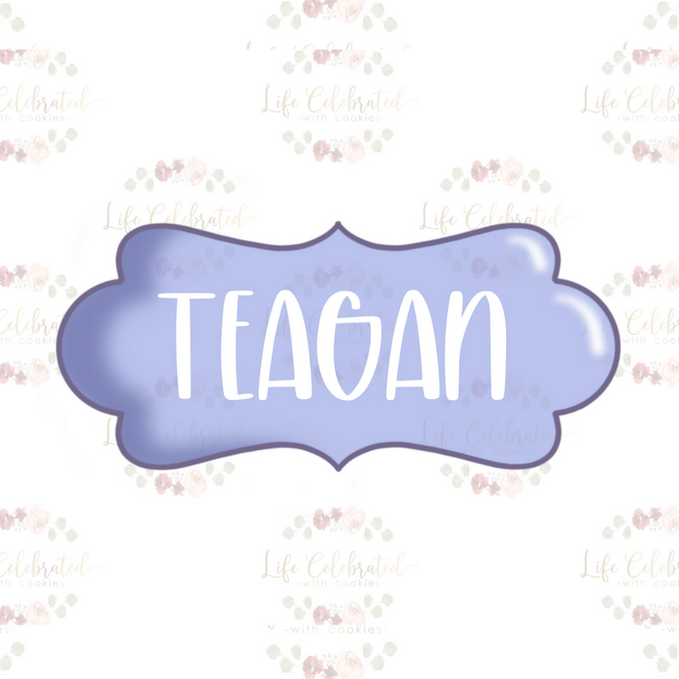 Long Teagan Plaque Cookie Cutter