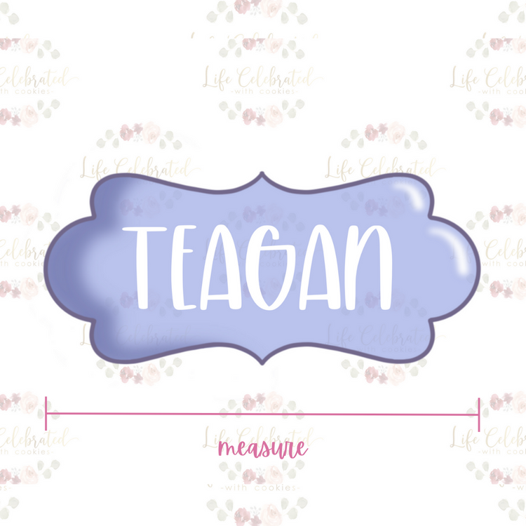 Long Teagan Plaque Cookie Cutter