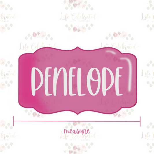 Penelope Plaque Cookie Cutter