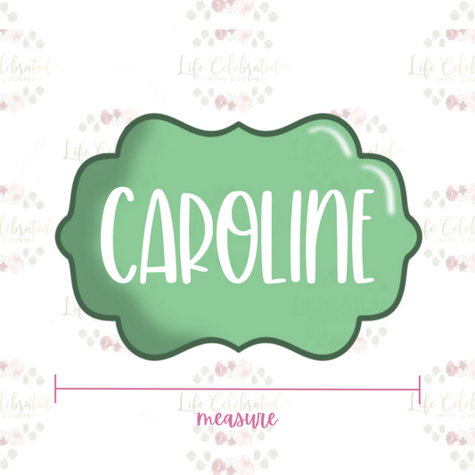 Caroline Plaque Cookie Cutter