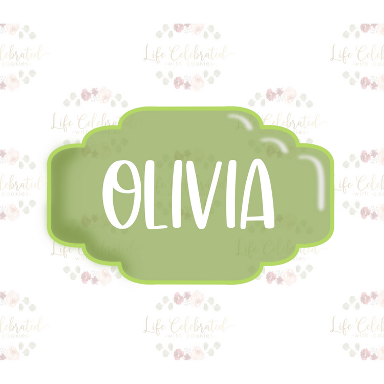 Olivia Plaque Cookie Cutter