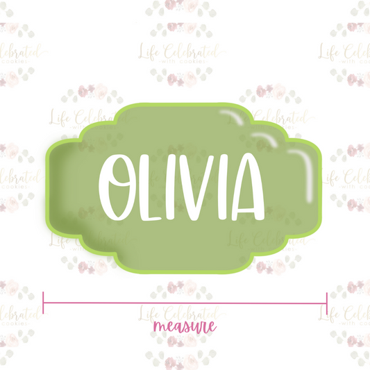 Olivia Plaque Cookie Cutter