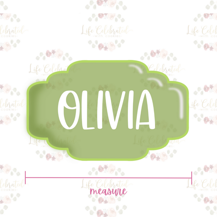 Olivia Plaque Cookie Cutter