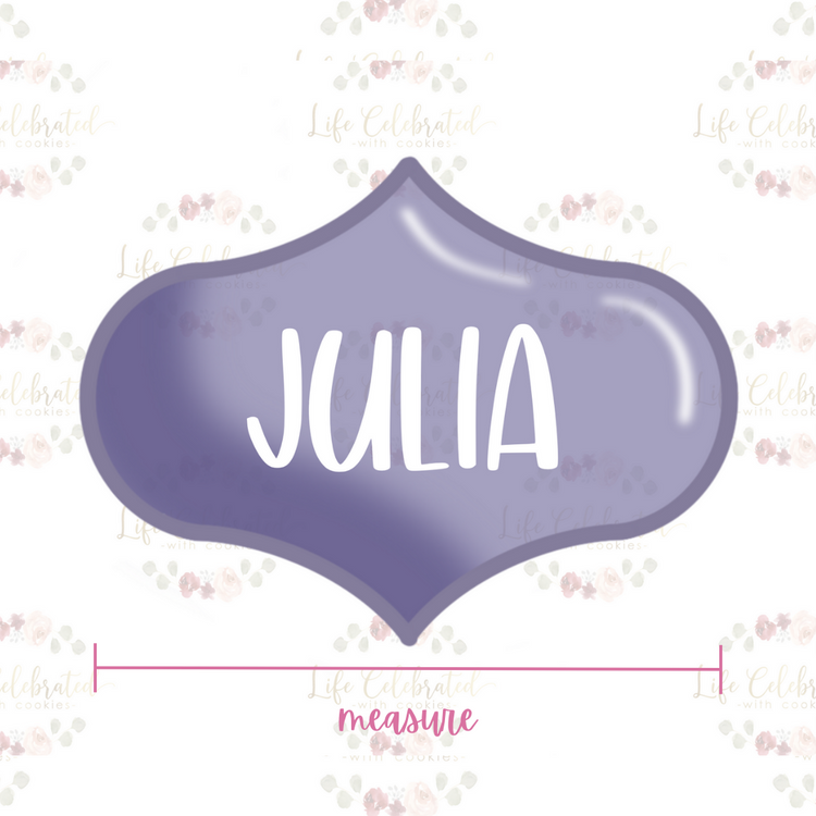 Julia Plaque Cookie Cutter