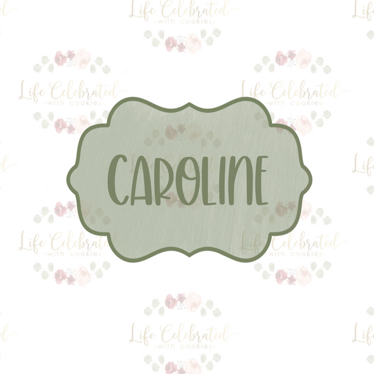 Caroline Plaque Cookie Cutter