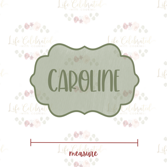 Caroline Plaque Cookie Cutter