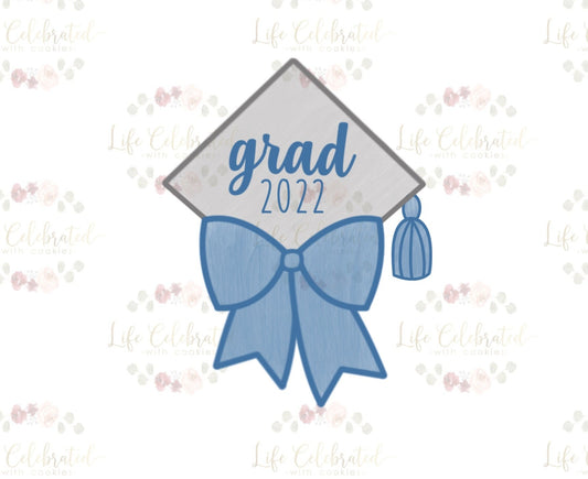 Grad Cap with Bow Cookie Cutter