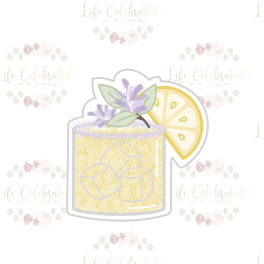 Sippin' on Summer Lemon Margarita Cookie Cutter - Batch Please Cookie Co. COLLAB
