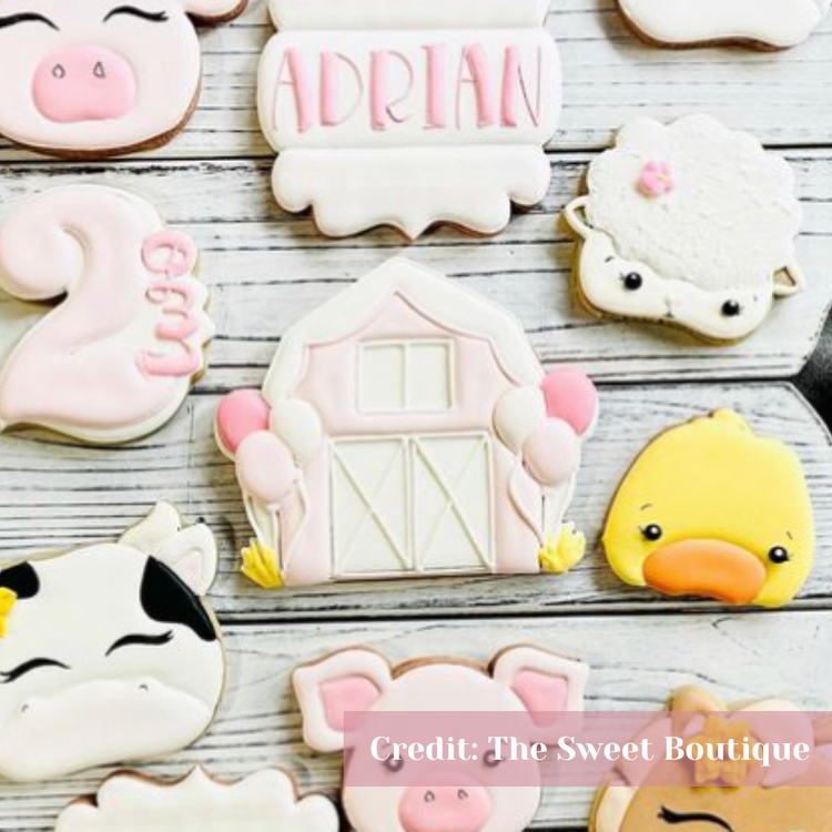 Red Barn with Balloons Cookie Cutter