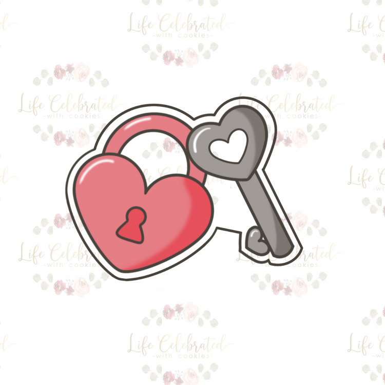 Heart Lock & Key Cookie Cutter