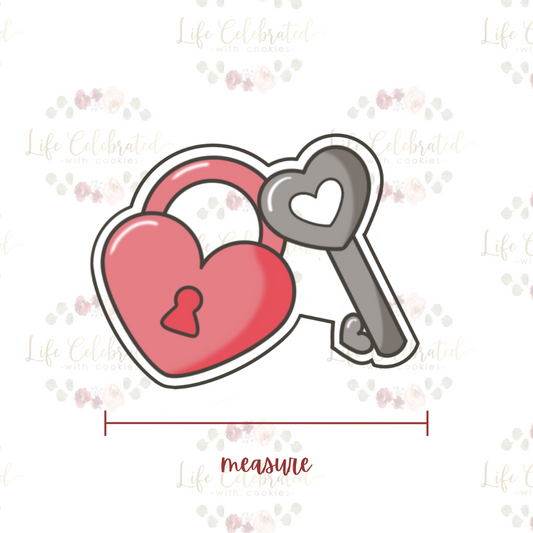 Heart Lock & Key Cookie Cutter