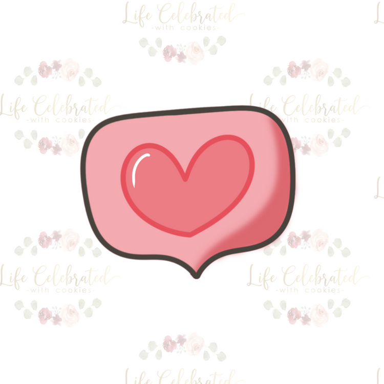 Heart Comment Cookie Cutter