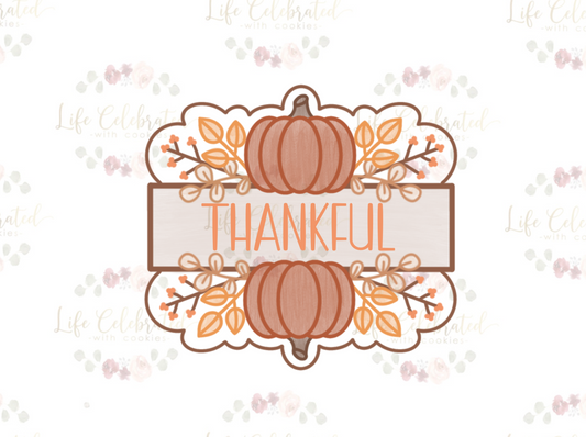 Fall Floral Placecard Cookie Cutter