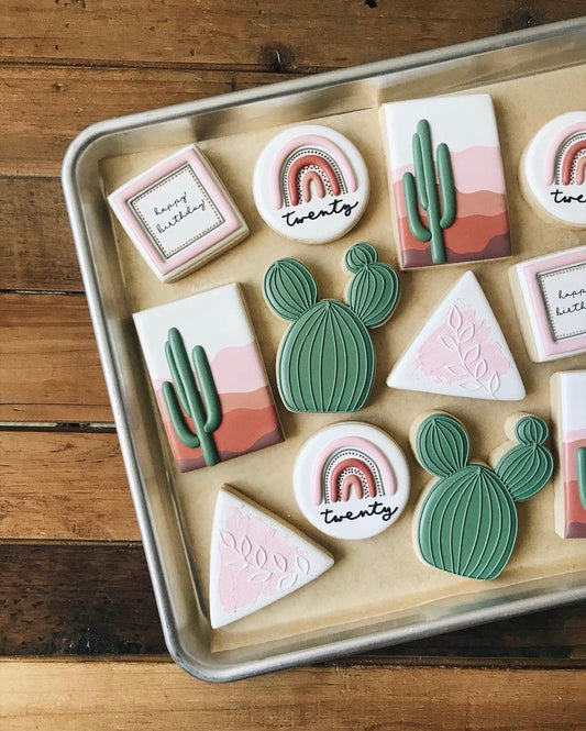 Prickly Pear Cacti Cookie Cutter designed by Camis Cookie Co.