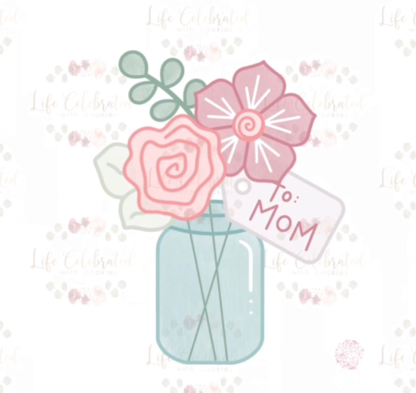 Mother's Day Flower Arrangement Cookie Cutter Set (5)