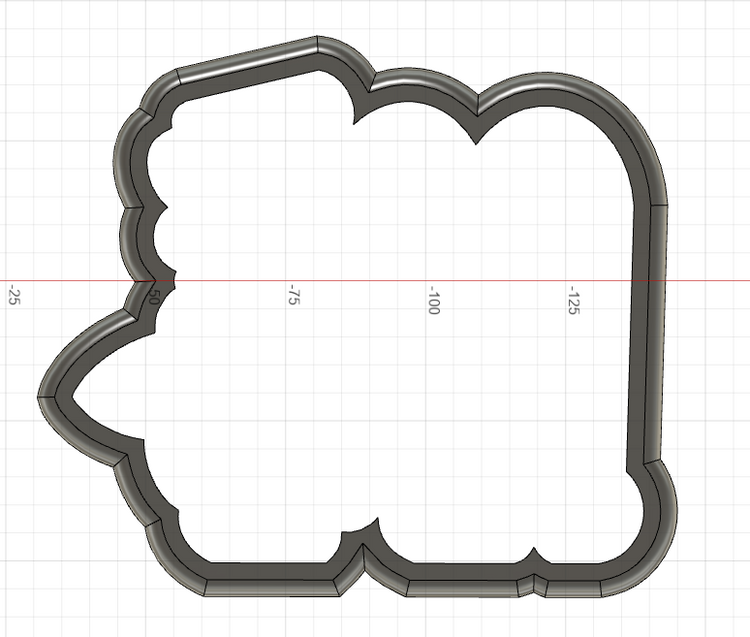 Floral "M" Cookie Cutter