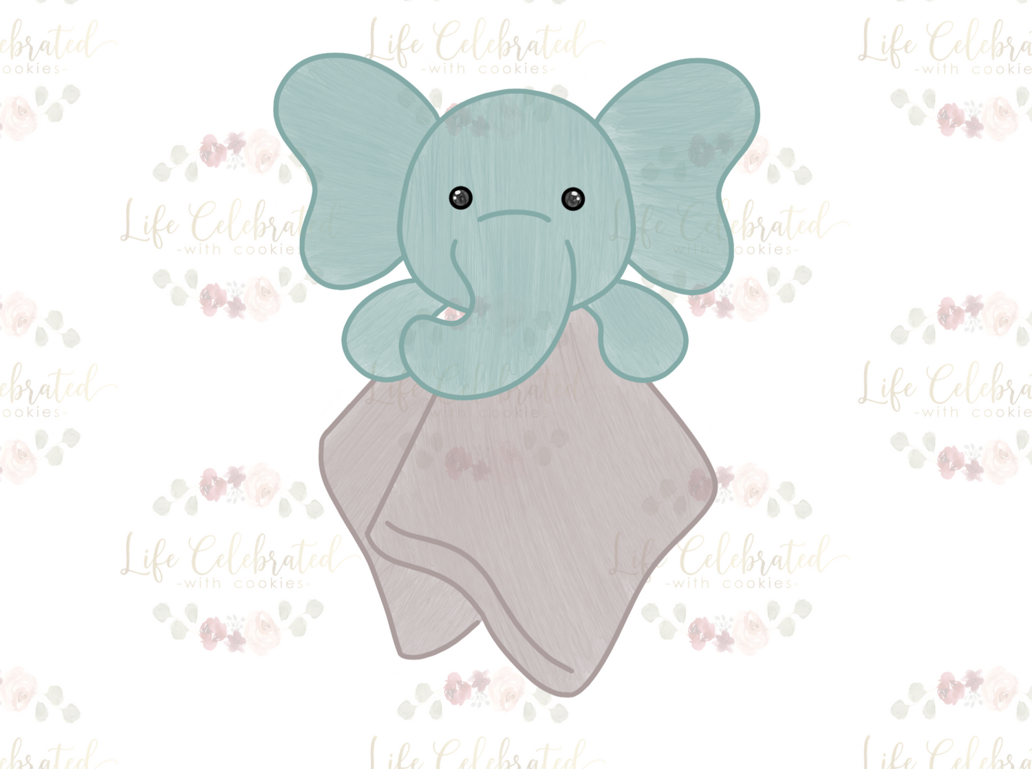 Elephant Baby Blanket Cookie Cutter