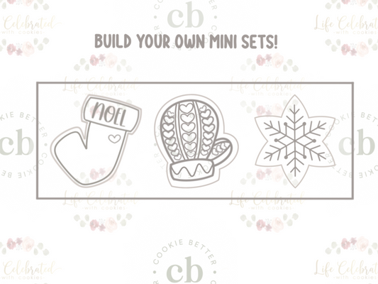 Mini Stocking, Mitten, Snowflake Cookie Cutter Set  - Cookie Better Holiday Bundle Collab