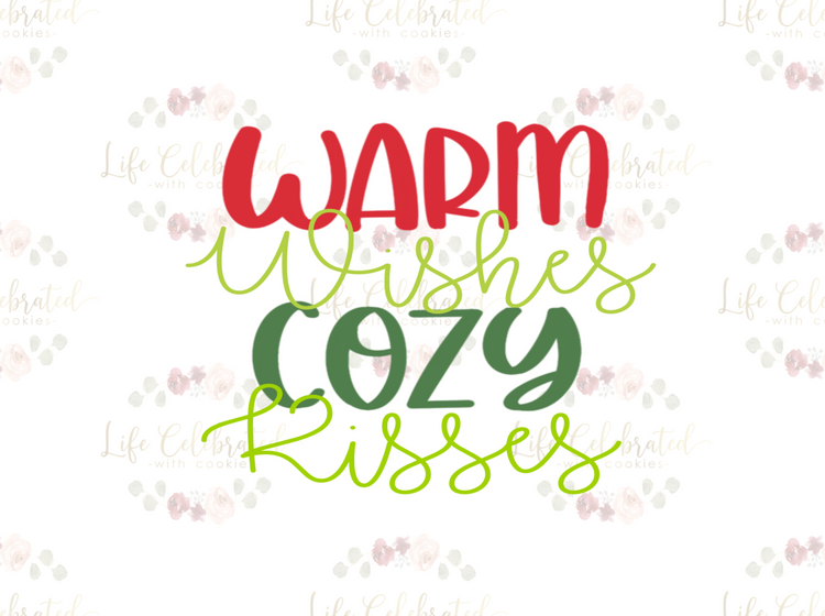 Warm Wishes Cozy Kisses Plaque Cookie Cutter