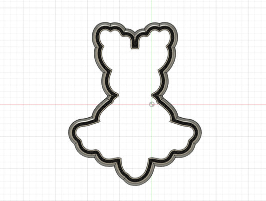 Reindeer Ballerina Rag Doll Cookie Cutter