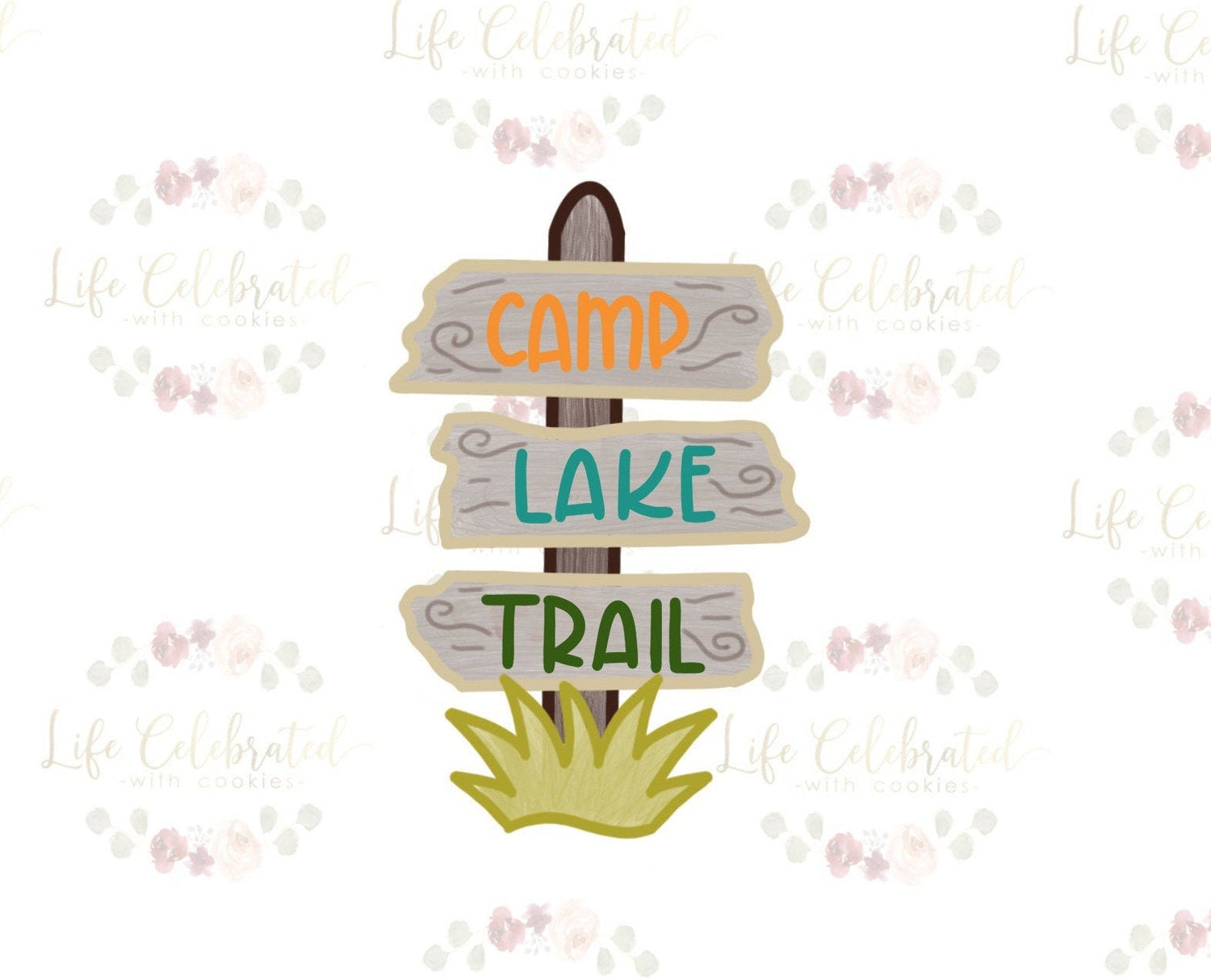 Campsite Wooden Sign Cookie Cutter